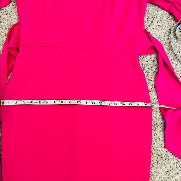 Adrianna Papell Hot Pink Dress with Bow Detail - Picture 6 of 6